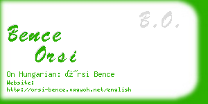 bence orsi business card